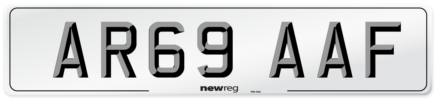 AR69 AAF Number Plate from New Reg